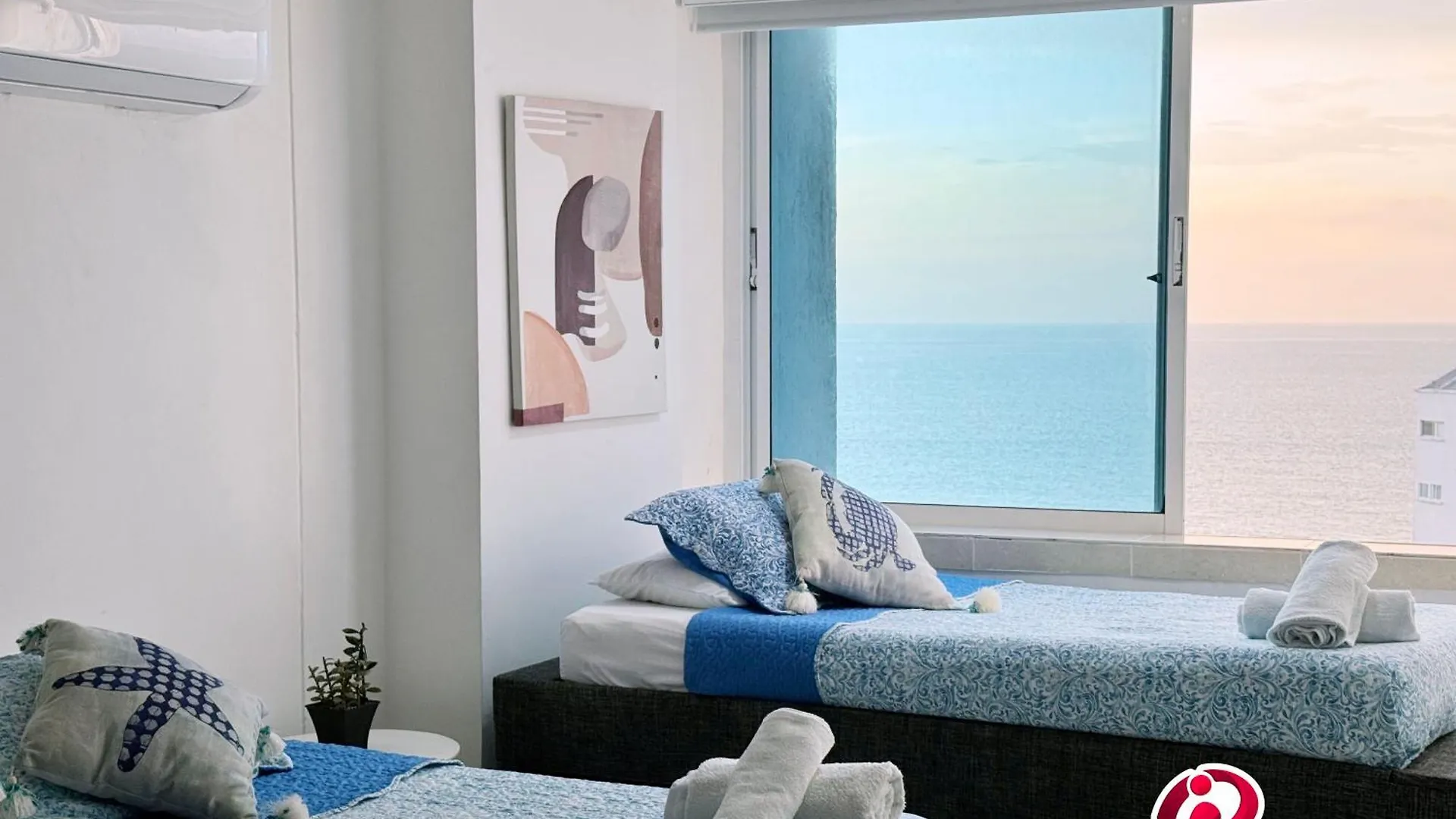 Apto 3 Alcobas Piso 17 Vista Al Mar Por Parceros Group Cartagena 公寓